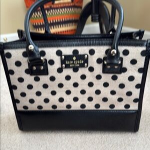 Kate Spade Black and White Polka Dot Satchel